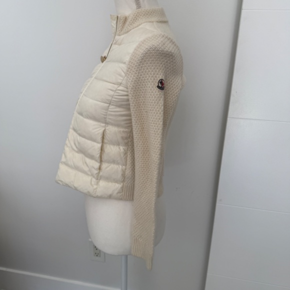 Moncler Girls Off White Puffer Winter Ski Fall Zip Jacket - Picture 4 of 16